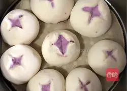 Illustration of how to make purple sweet potato blossom steamed buns 10