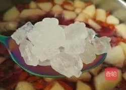 Illustration of how to make rock sugar apple dragon fruit 7