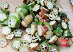 Okra scrambled eggs Illustration of how to do it 3