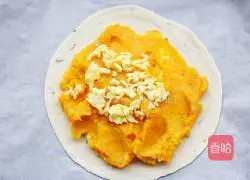 Illustration of how to make poppy milk cheese sweet potato cake 7