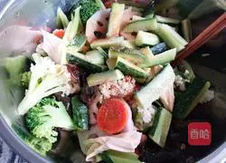 Illustration of how to mix vegetables and assorted vegetables 6