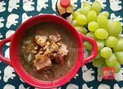 Illustration of how to make mung bean and kelp pork ribs soup 6