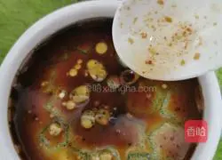 Illustration of how to make steamed okra eggs 14