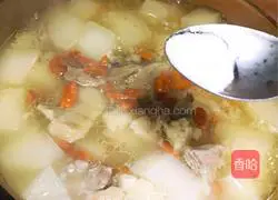 Illustration of how to make radish stewed mutton 18