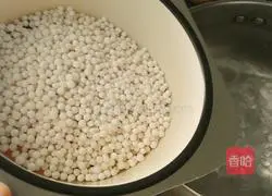 Illustration of how to make cool watermelon lemon sago juice 3