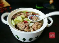 Illustration of how to make Baicai Laoya Pot 8