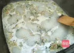 Illustration of how to make dandelion egg soup 8