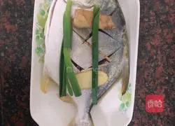 Illustration of steamed pomfret 1