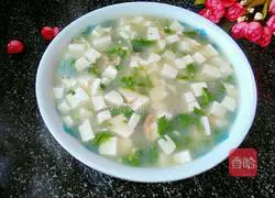 Illustration of how to make shepherd's purse tofu soup 18