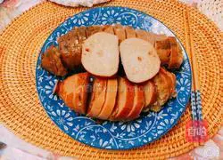 Brown sugar glutinous rice Illustration of making lotus root 9