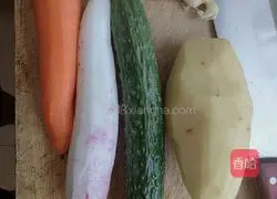 Illustration of how to make cold noodles 2