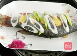 Illustration of how to make steamed seabass 3