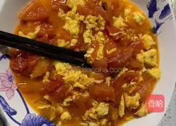 Illustration of how to make tomato and egg soup rice 2