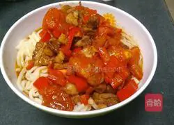 Illustration of how to make diced tomato noodles 10