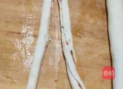 Illustration of how to make scallions and ham rolls 18