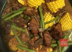 Illustration of how to make braised pork ribs with corn and beans 8