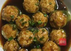 Illustration of how to make cucumber stuffed meat 10