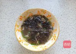 Illustration of how to make seaweed soup and willow leaf dumplings 7
