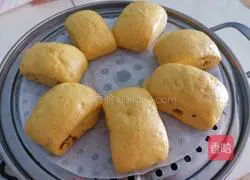 Illustration of how to make pumpkin and red date steamed buns 12