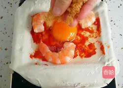 Eggs Illustration of making hand cake 5