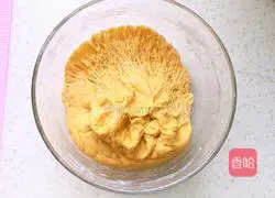 Illustration of making dough pumpkin cake 4