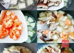 Winter Melon, Shrimp and Mushroom Soup Recipe Illustration 2