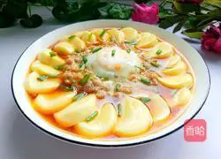 Illustration of how to make minced meat, steamed eggs and tofu 1