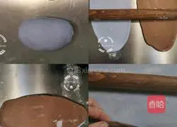 Illustration of how to make two-color flower rolls 4