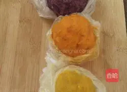 Illustration of how to make three-color taro balls (handmade) 6
