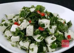 Illustration of how to mix spring sprouts with tofu 3