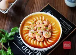 Illustration of how to make steamed shrimps with eggs and tofu 15