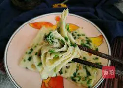 Illustration of how to make chive egg pancake 13