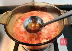 Illustration of how to make shrimp skin tomato noodles 13