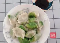 Illustration of how to make green dumplings 7