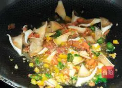 New vegetarian food - curry mushroom noodles recipe 4