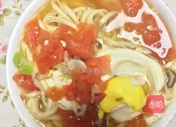 Illustration of how to make mushroom, tomato and egg noodles 5