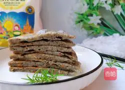 Illustration of how to make peanut and sesame pancakes 12