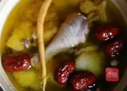 Illustration of how to make ginseng old hen soup 4