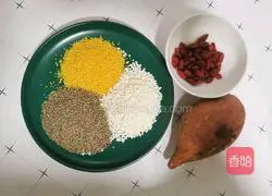 Illustration of how to make millet and multigrain porridge 1