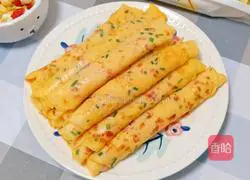 Illustration of how to make tomato and egg breakfast cake 14