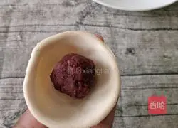 Illustration of how to make open bean paste cake 4