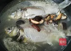 Illustration of how to make mushroom and crucian carp soup 5