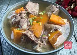 Illustration of how to make pumpkin stewed spine 9