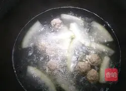 Winter melon and boil meatballs Illustration of how to do it 8