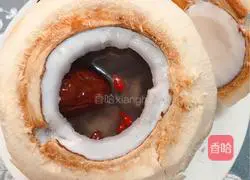 Coconut juice stew Illustration of how to make pigeon soup 5