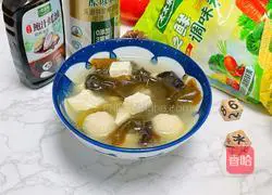 Illustration of how to make kelp tofu ball soup 12