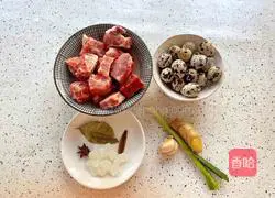 Illustration of how to cook pork ribs with quail eggs 1