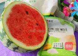 Watermelon milk pancakes (heart-shaped) recipe illustration 1