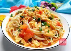 Illustration of how to make tomato and egg noodles 15