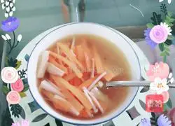 Golden Needle Carrot Soup (Vegetarian Recipe Illustration 9
